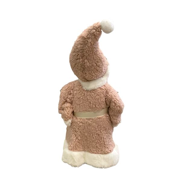 Christmas Santa Figurine 18in Pink Gold and Silver 34th & Pine Holiday Decor New - Picture 9 of 15